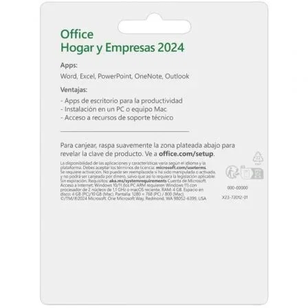 Microsoft Office Hogar y Empresas 2024 Licencia Perpetua 1 Usuario EP2-06686